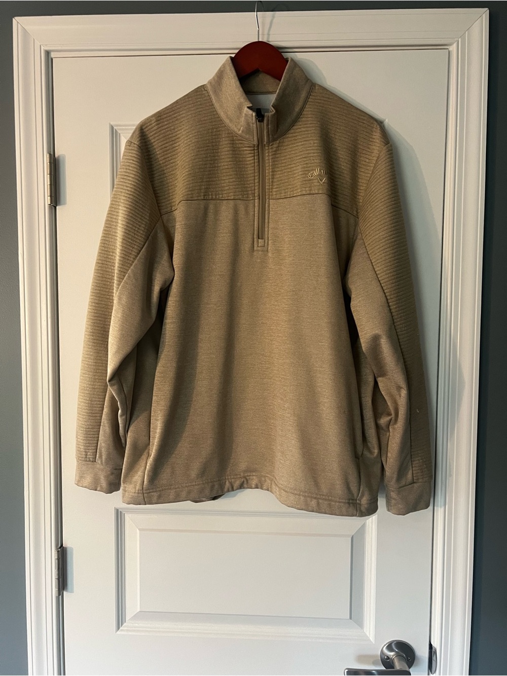 Callaway Men’s Tan Half-Zip Performance Pullover